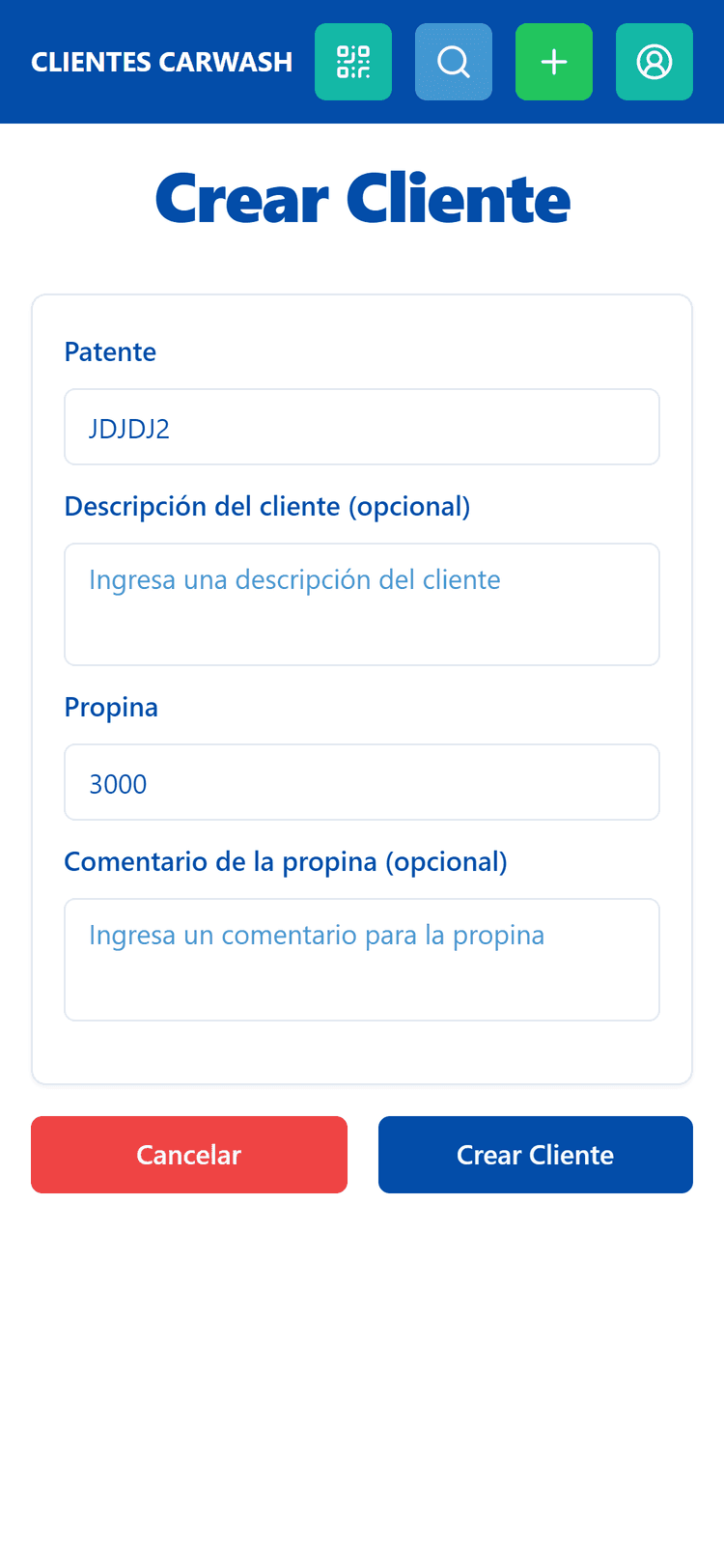 Clientes Carwash's mobile screenshot 4