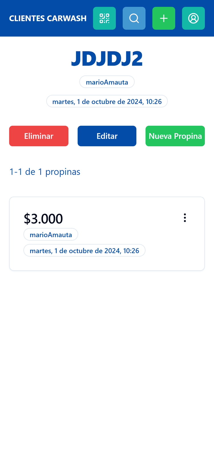 Clientes Carwash's mobile screenshot 5