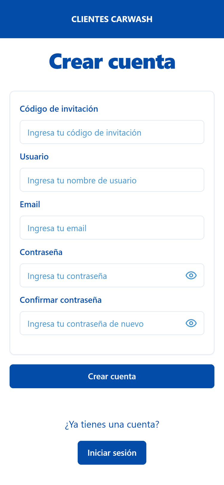 Clientes Carwash's mobile screenshot 7