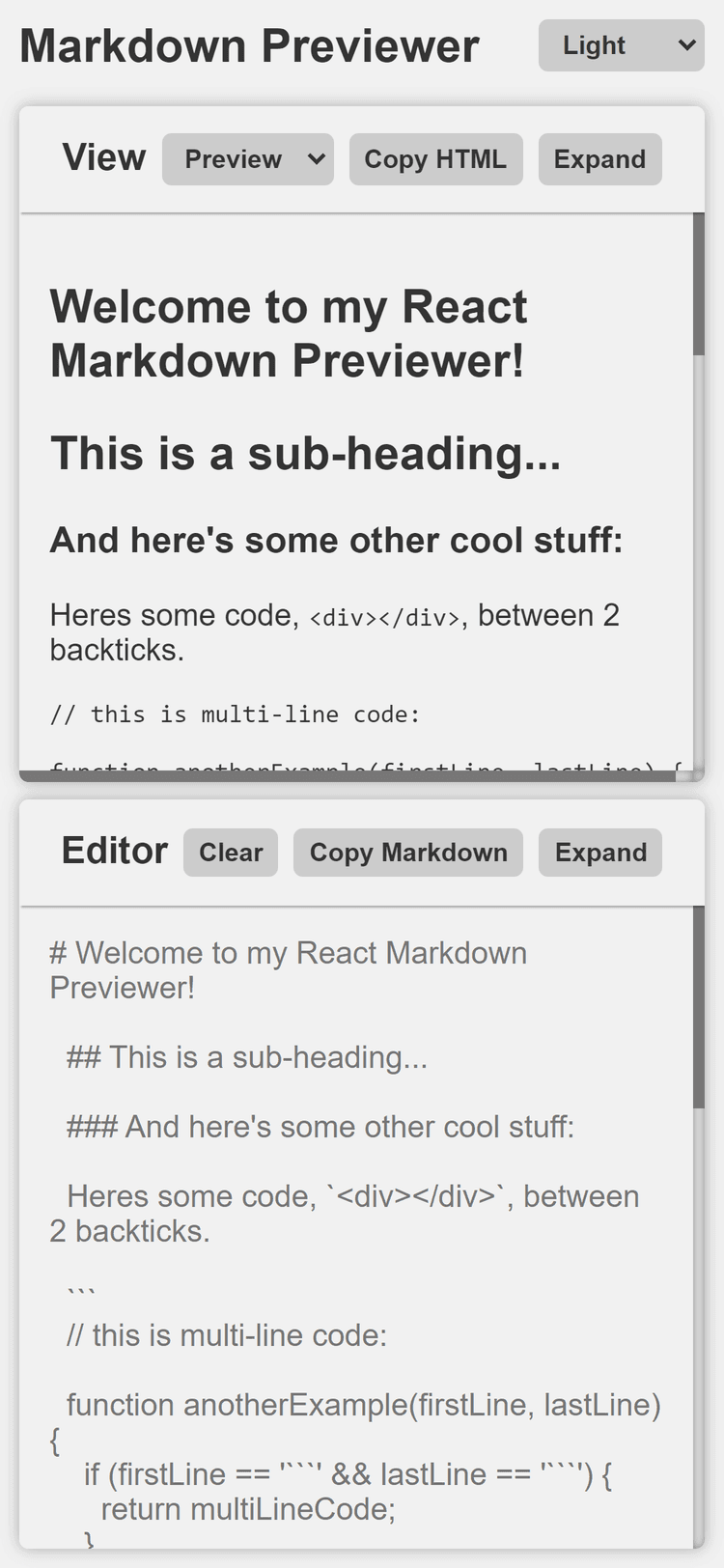 Markdown Previewer's mobile screenshot 1