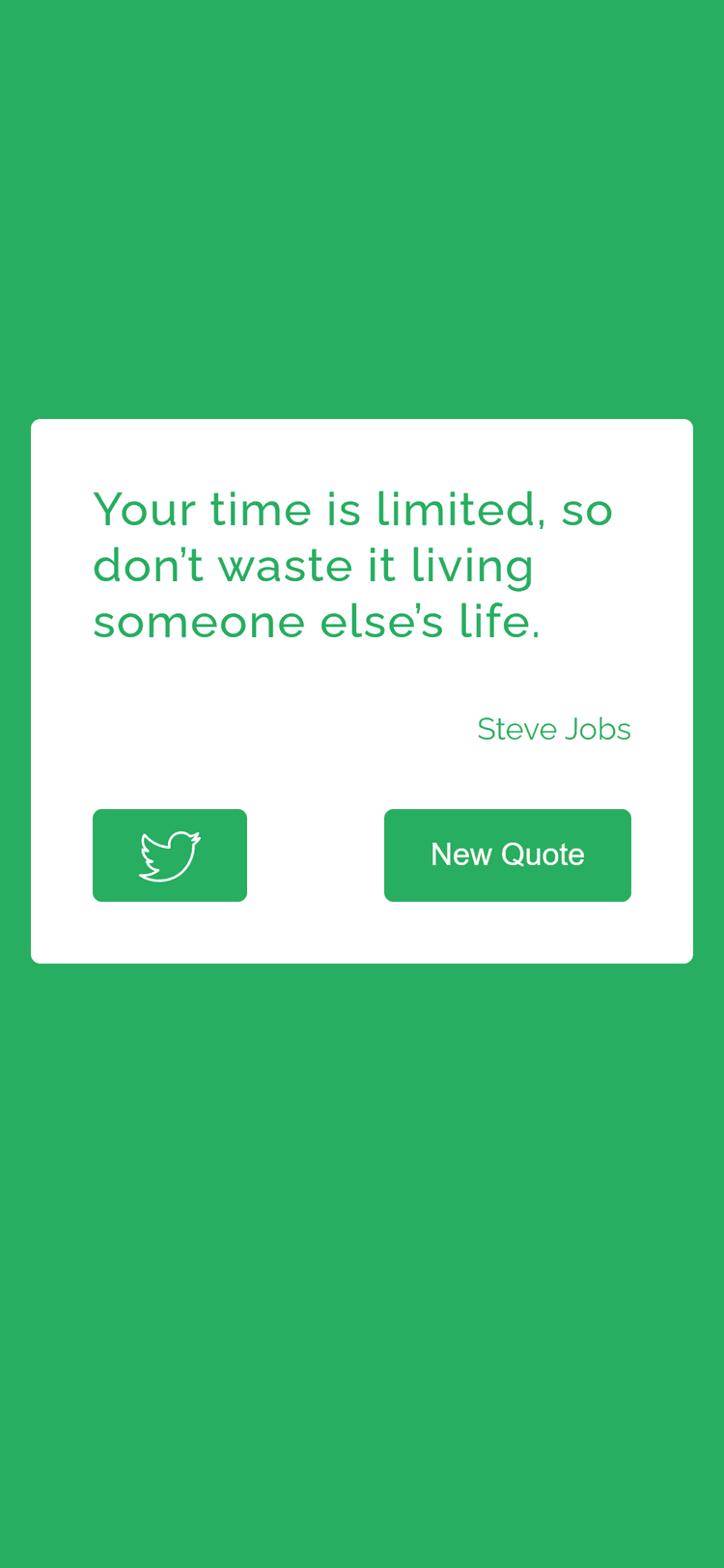 Random Quote Machine's mobile screenshot 2